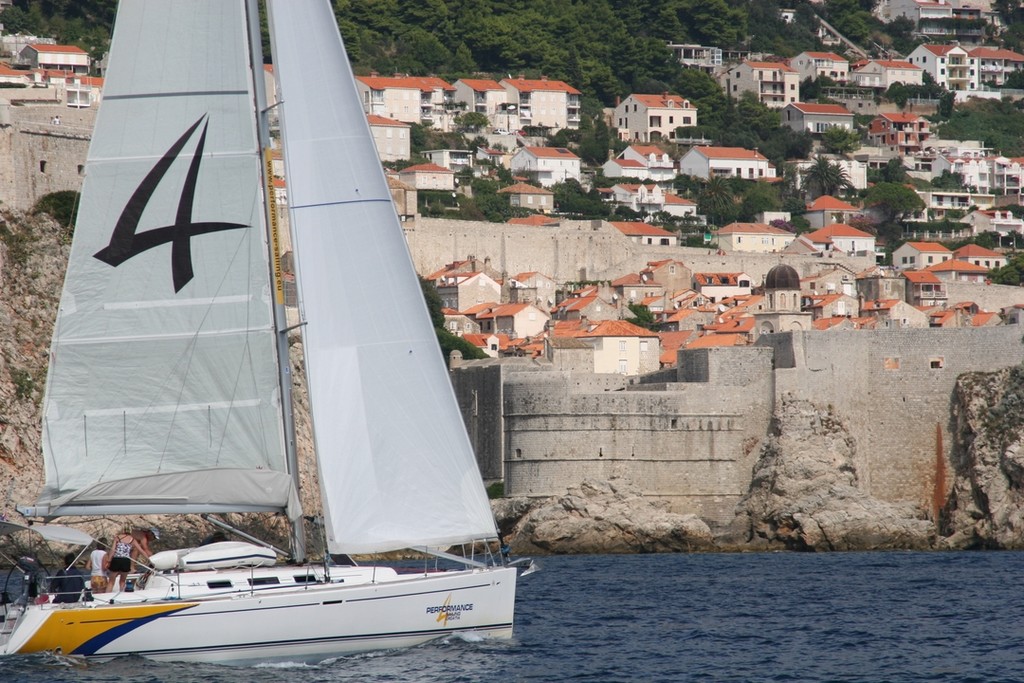 Sailing in front of Dubrovnik in 2009 Croatia Yacht Rally © Maggie Joyce - Mariner Boating Holidays http://www.marinerboating.com.au